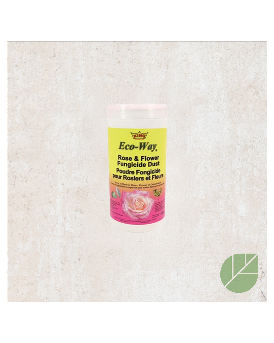 Fongicide en poudre pour rosiers et fleurs ECO-WAY — photo sur fond blanc