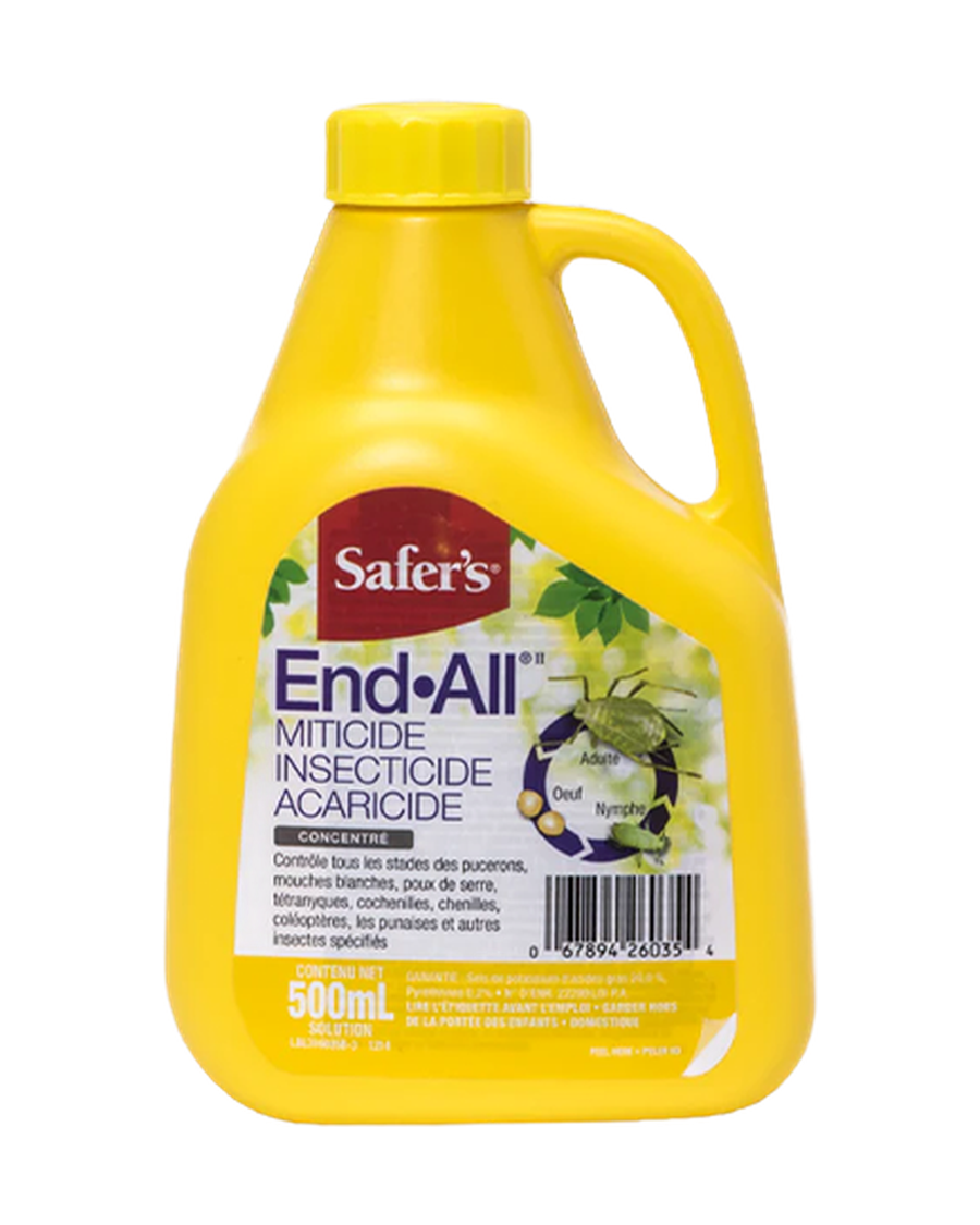 Miticide, Insecticide et Acaricide Concentré End-All Safer's — photo sur fond blanc