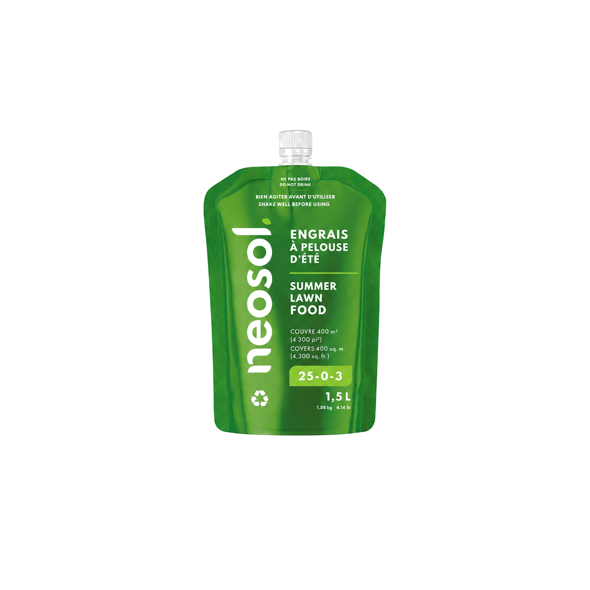 Engrais à pelouse liquide Neosol Été 1.5L 25-0-3
