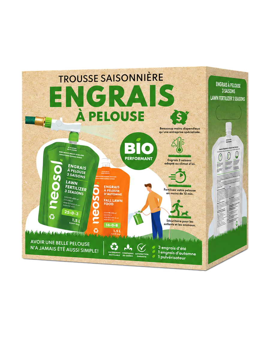 Engrais à Pelouse Neosol - Kit — photo sur fond blanc