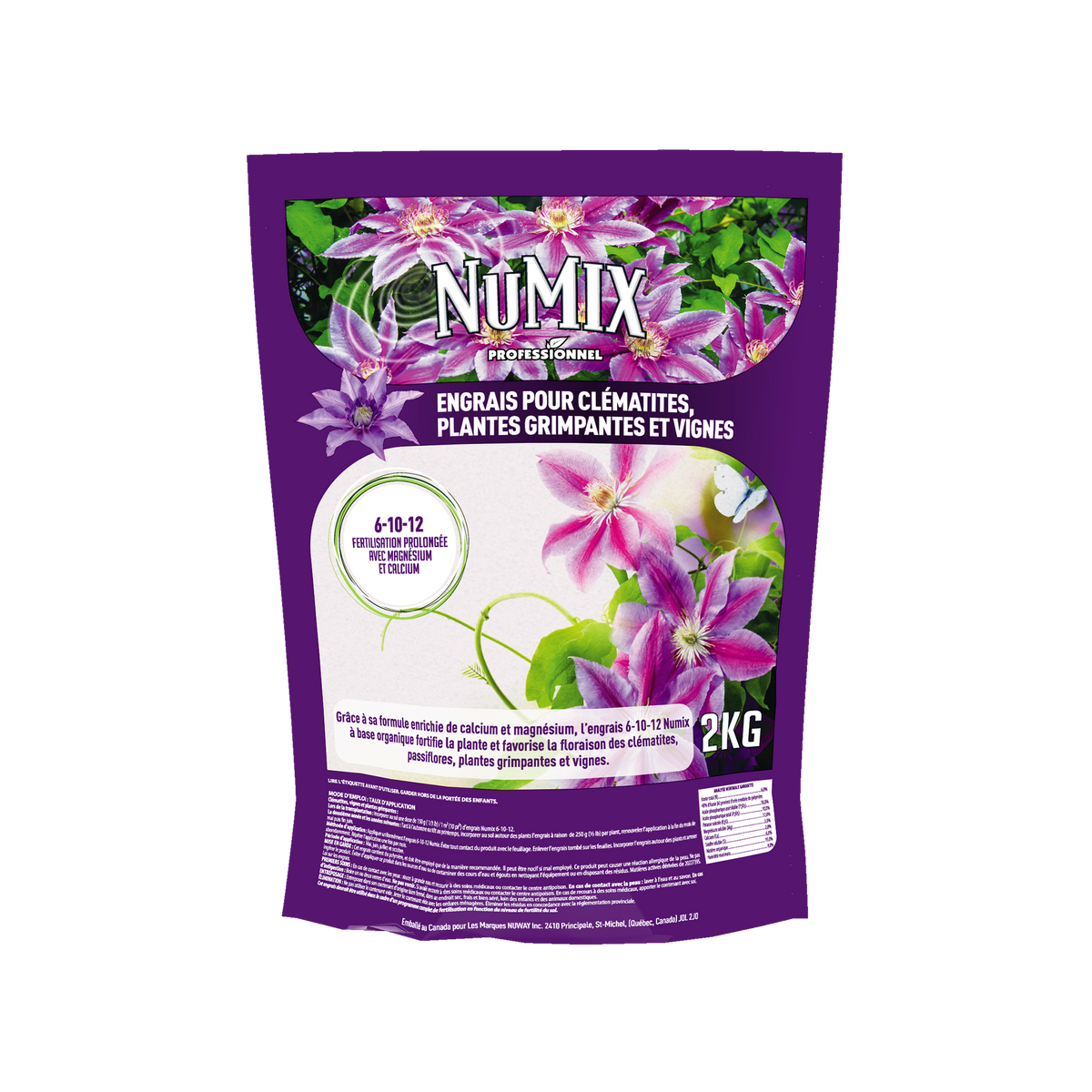 Engrais pour clématites, vignes et plantes grimpantes Numix 6-10-12