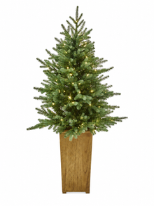 Sapin de Noël artificiel lumineux en pot Rustic Manor – 50 po