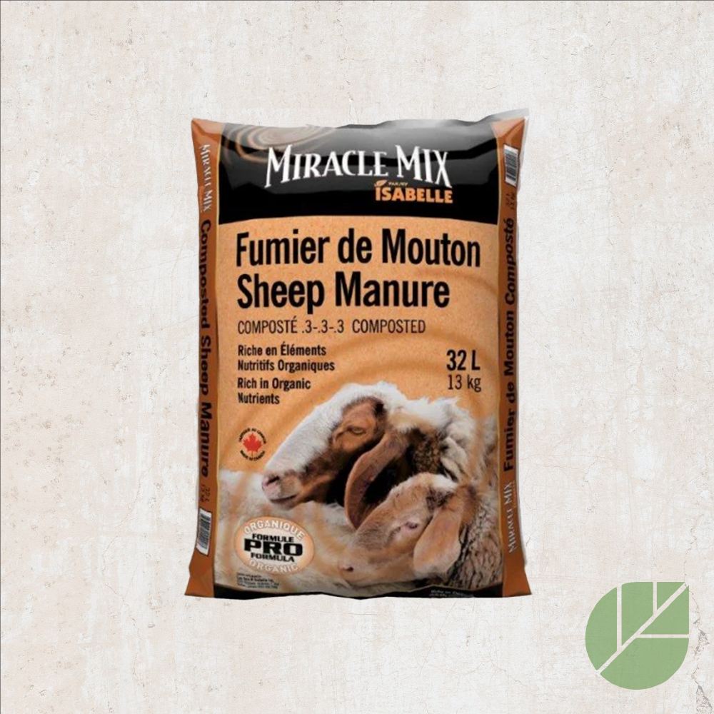 Fumier composté de mouton Isabelle Miracle Mix – 32 L
