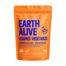 Activateur de sol Earth Alive – Légumes – 100 g sur fond blanc pur