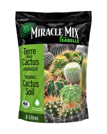 Terreau pour cactus et succulentes Miracle Mix – 6 L sur fond blanc pur