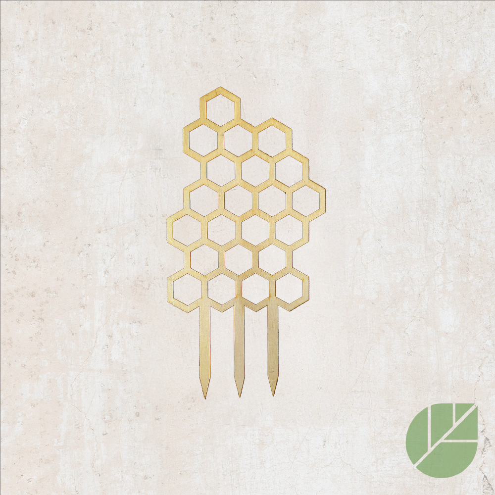 Honeycomb Wood Stake 8'' x 4''