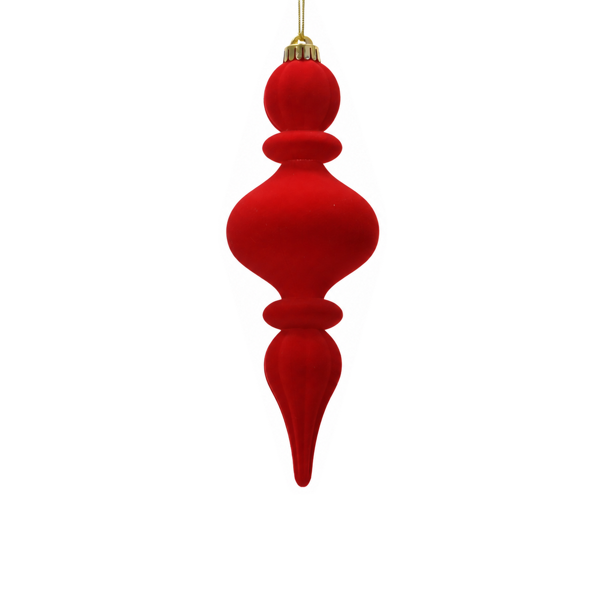 Ornement de Noël floqué – Modèle 3 · Rouge