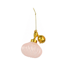 Ornement de Noël parfum en verre – Flacon rond rose
