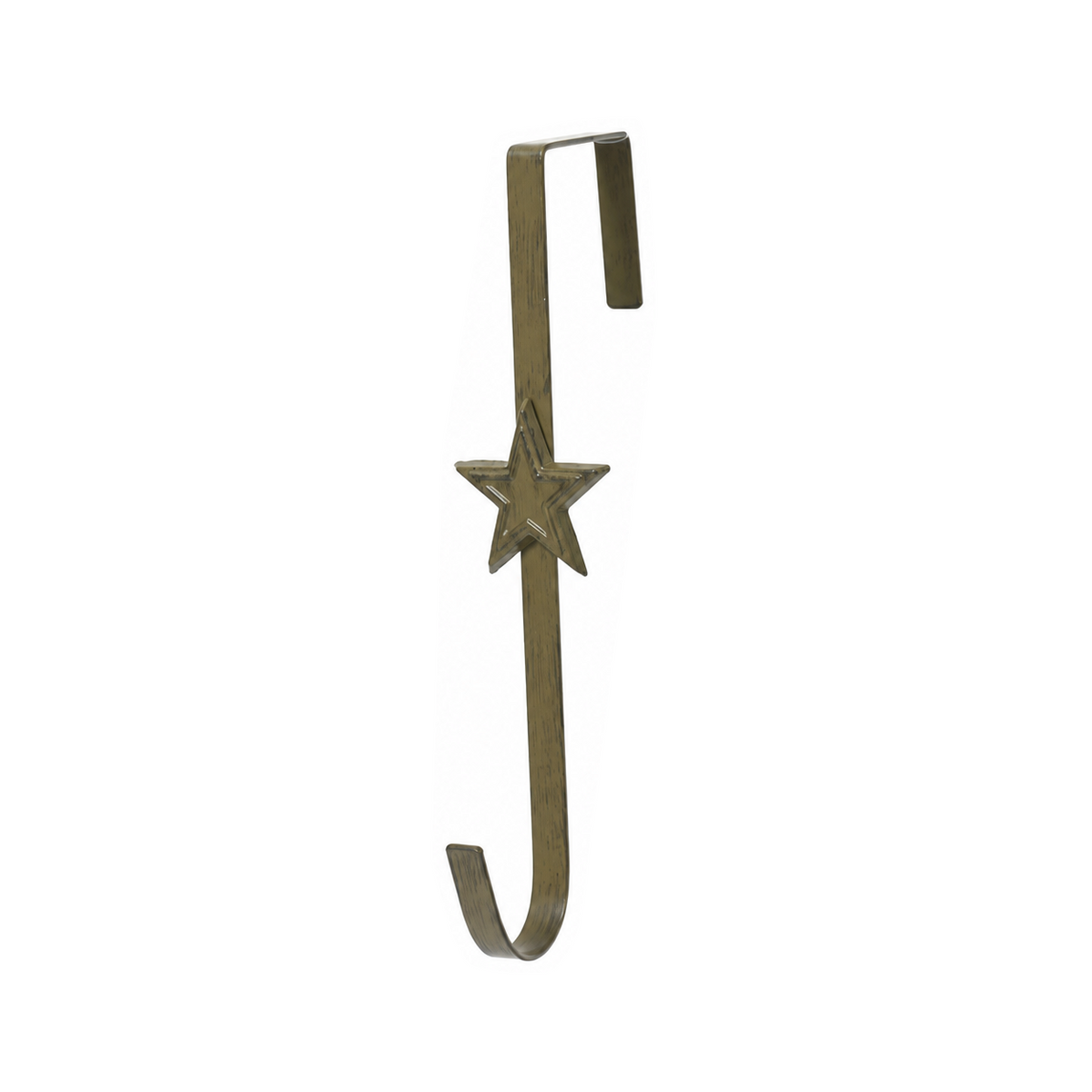 Porte-couronne de Noël en fer – Étoile · Brun