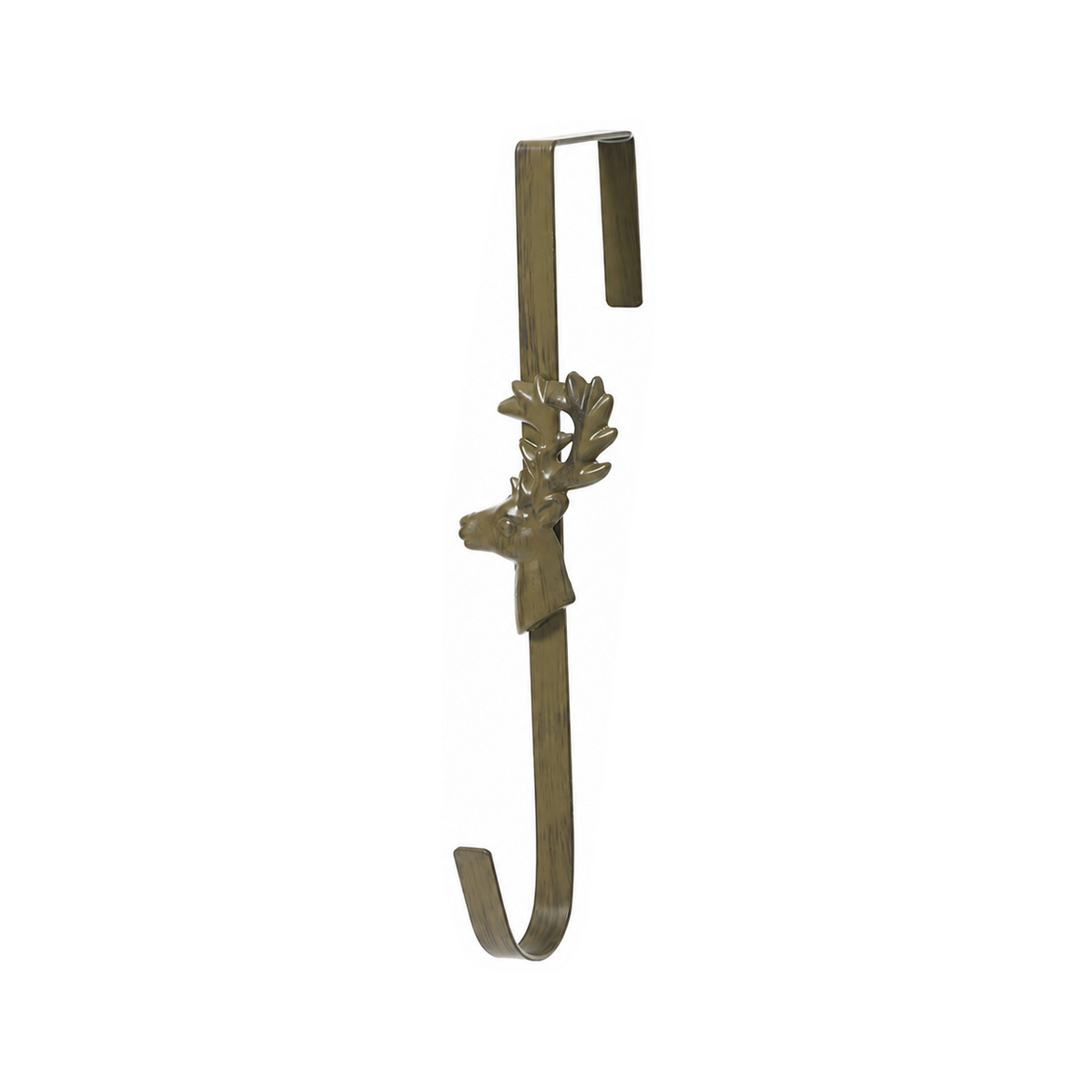 Porte-couronne de Noël en fer – Cerf · Brun