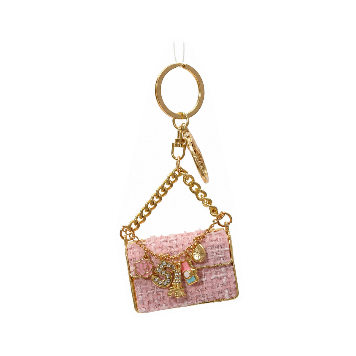 Porte-clés bijou mode – Sac à main rose