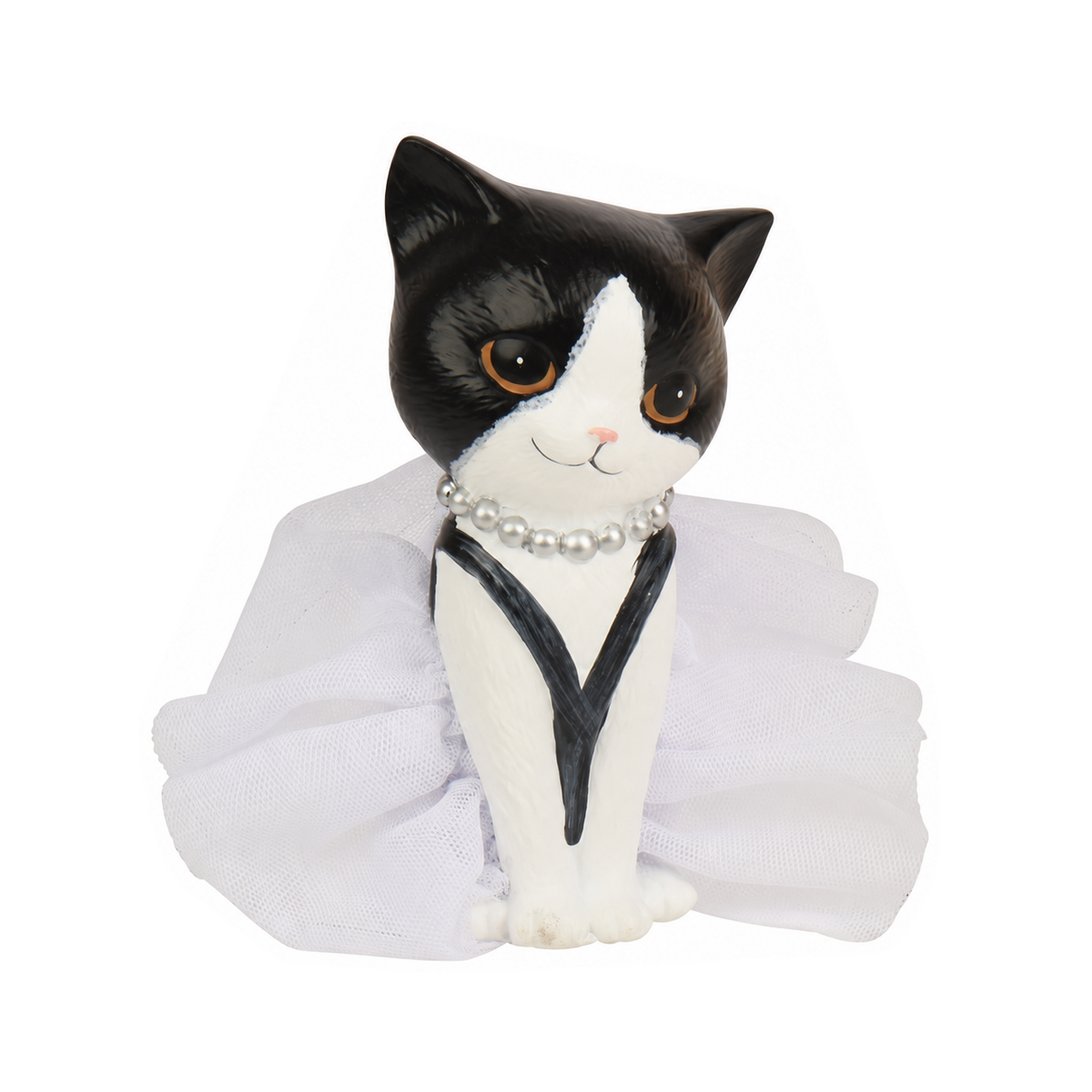 Figurine chat assise style mode – Modèle 2 · Multicolore