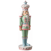 Soldat décoratif de Noël – Vert pastel, coiffe cupcake