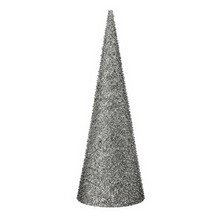 Sapin décoratif de Noël pailleté – Argent – 24 po