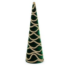 Sapin décoratif de Noël orné de bijoux – Vert foncé – 18 po