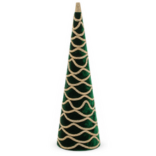 Sapin décoratif de Noël orné de bijoux – Vert foncé – 24 po