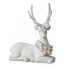 Renne décoratif Frozen Forest couché – Blanc