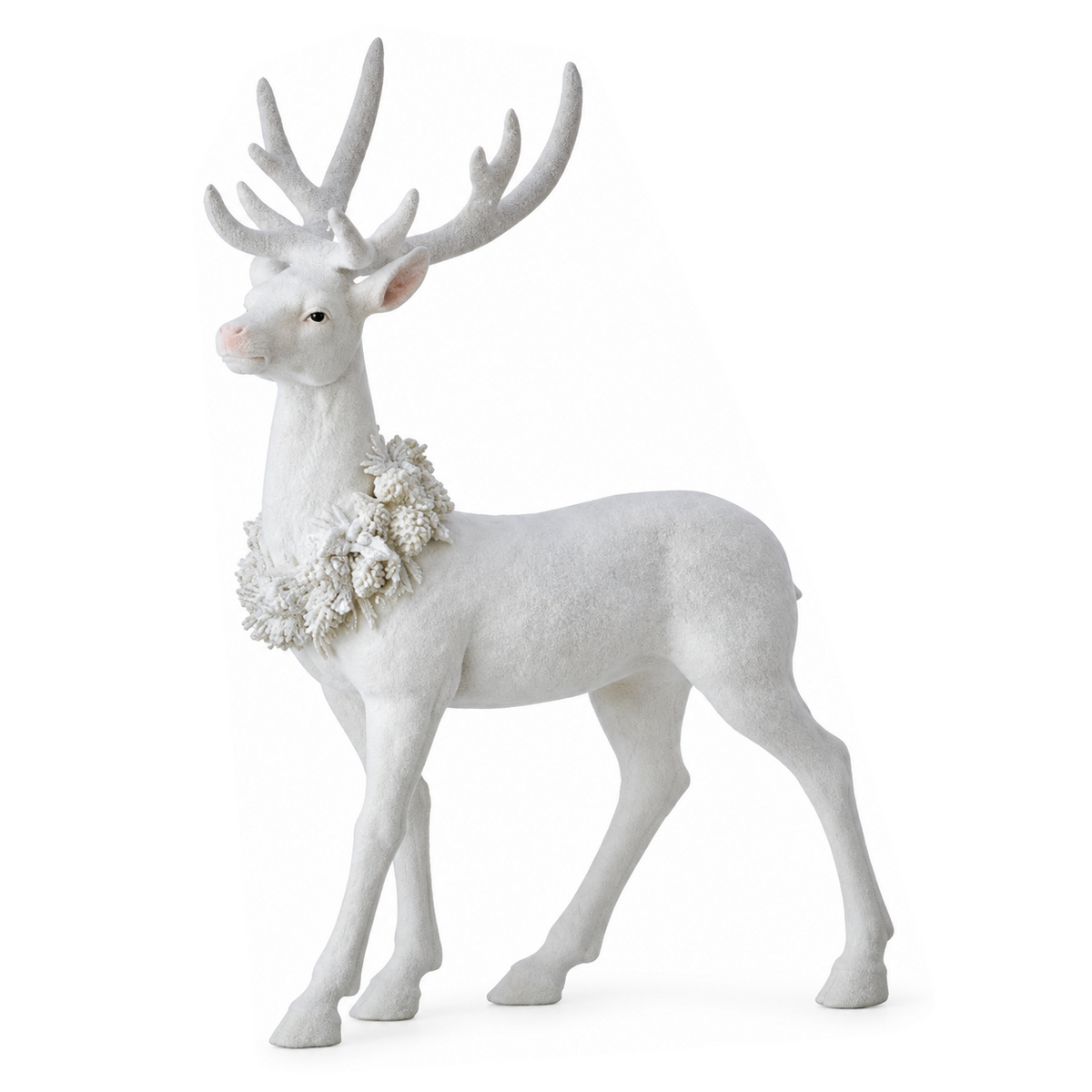 Renne décoratif Frozen Forest debout – Blanc