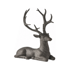 Renne décoratif couché – Gris fumé