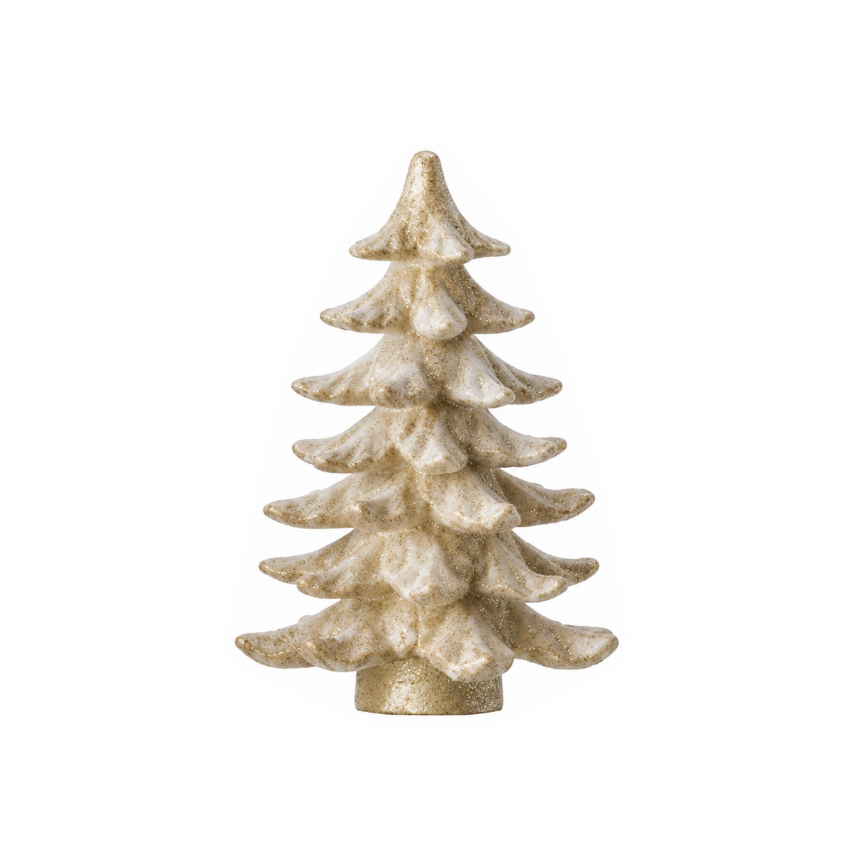 Sapin décoratif pailleté champagne – 8 po