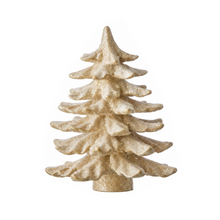 Sapin décoratif pailleté champagne – 11 po