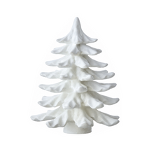 Sapin décoratif de Noël pailleté – Blanc givré – 11 po