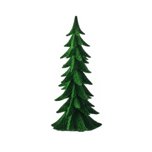 Sapin décoratif de Noël floqué à branches effilées – Vert – 17,75 po