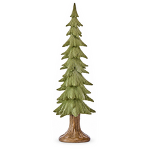 Sapin décoratif de Noël Winter Warmth floqué – Vert et brun – 16 po