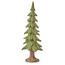 Sapin décoratif de Noël Winter Warmth floqué – Vert et brun – 12 po