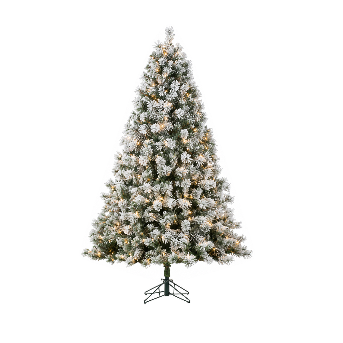 Sapin de Noël artificiel Whistler — DEL claires et multicolores — Enneigé et Floqué — 7,5 pi