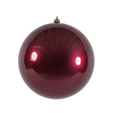 Boule de Noël rouge baie — fini à effet bonbon