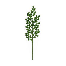 Tige décorative pailletée à baies – Vert
