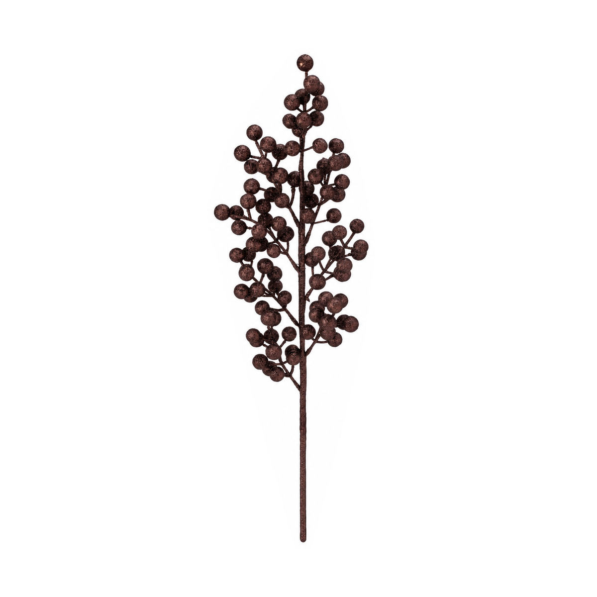 Tige décorative pailletée à baies – Chocolat