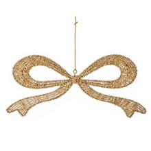 Boucle décorative de Noël ornée de bijoux – Champagne