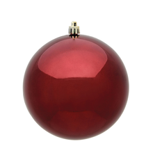 Boule de Noël bordeaux — fini brillant