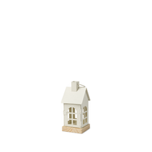 Lanterne maison de Noël en fer – Blanc
