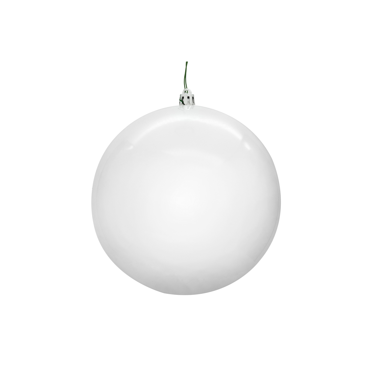 Boule de Noël blanche — fini brillant — sans joint