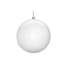 Boule de Noël blanche — fini brillant — sans joint