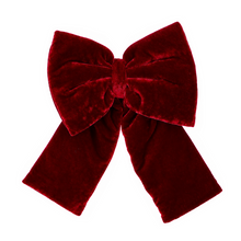 Boucle de Noël préformée en velours – Rouge