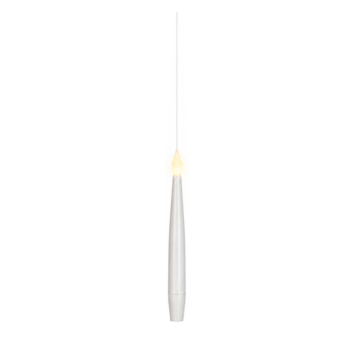 Ensemble de 10 bougies DEL pour sapin – Effet de flamme · Blanc