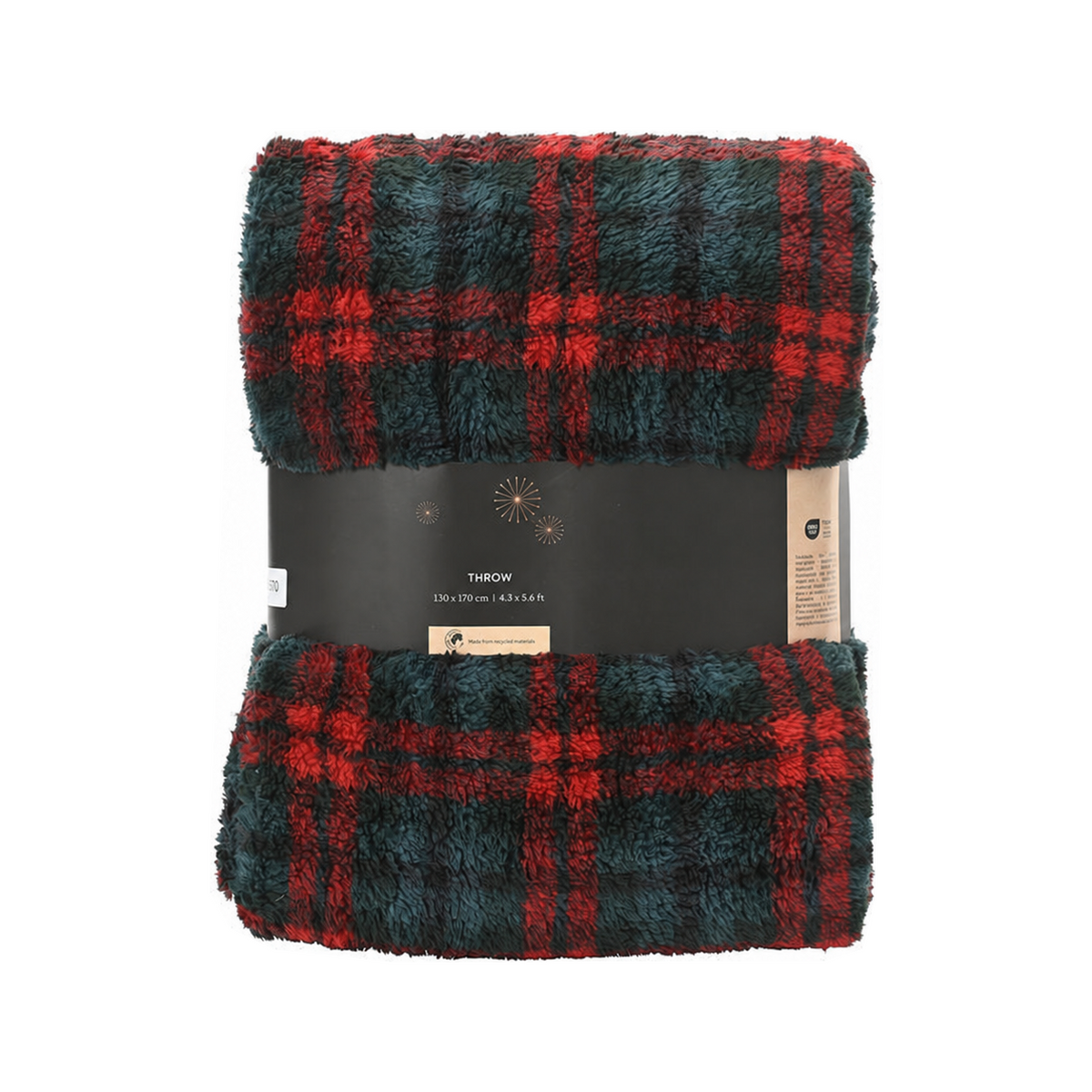 Plaid de Noël tartan – Tartan foncé · Rouge / Vert / Noir
