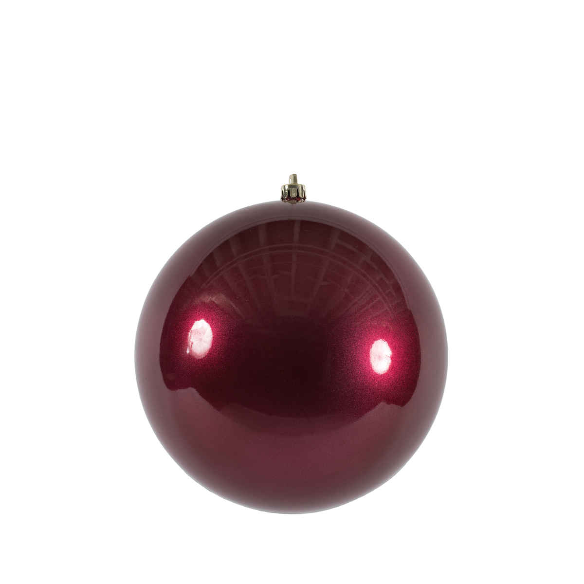 Boule de Noël rouge baie — fini à effet bonbon