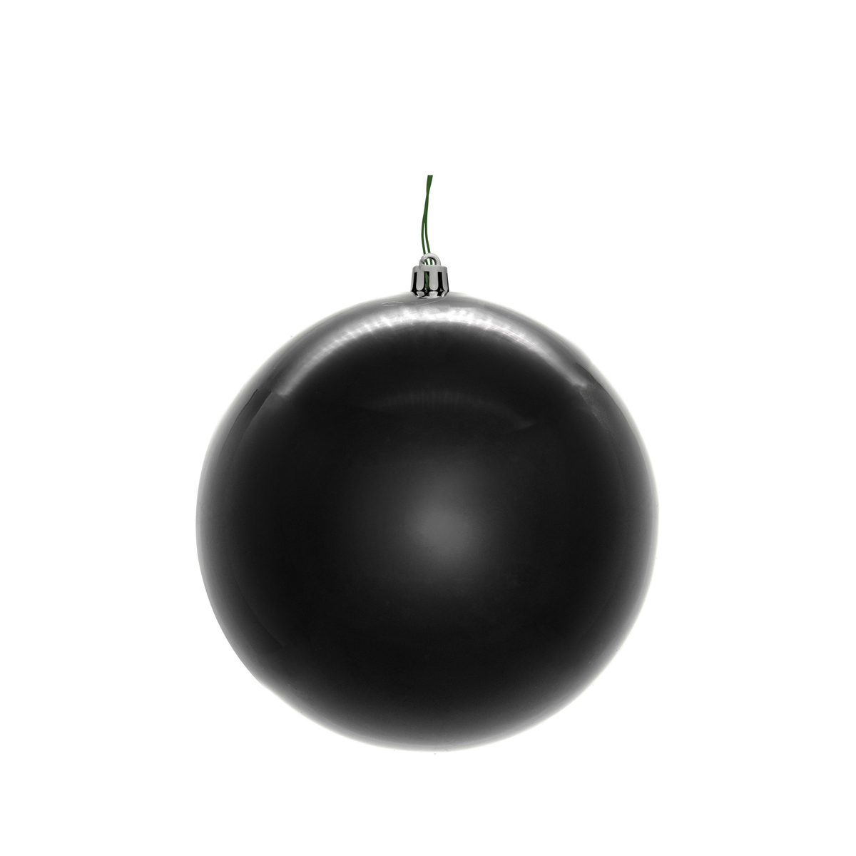 Boule de Noël noire — fini nacré — sans joint