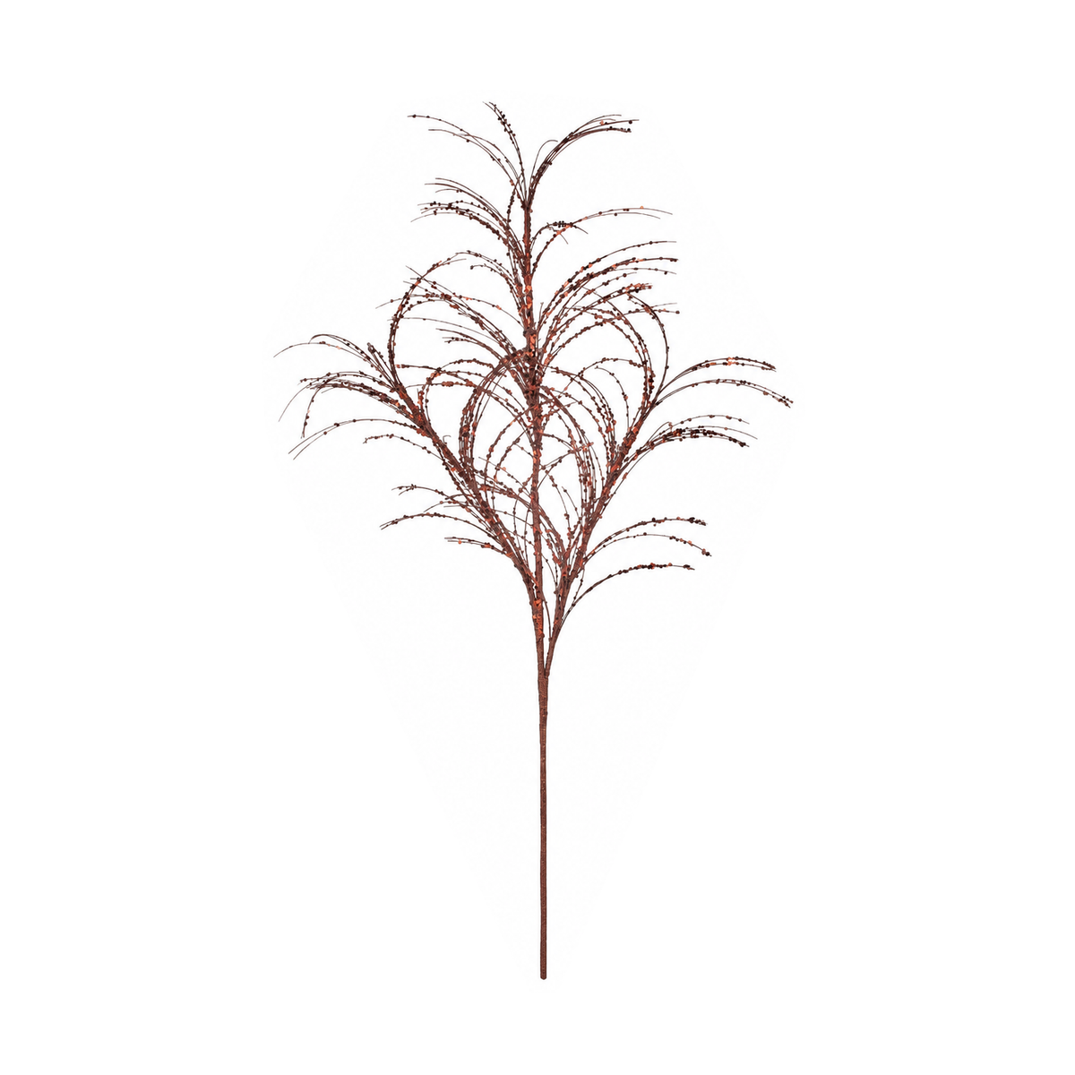 Tige de pampa décorative chocolat pailletée