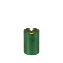 Ensemble de 3 bougies LED pilier – Vert — Composant du lot : moyenne
