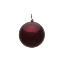 Boule de Noël bordeaux — fini à effet bonbon