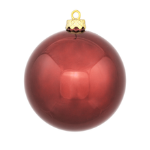 Boule de Noël lie-de-vin — fini brillant