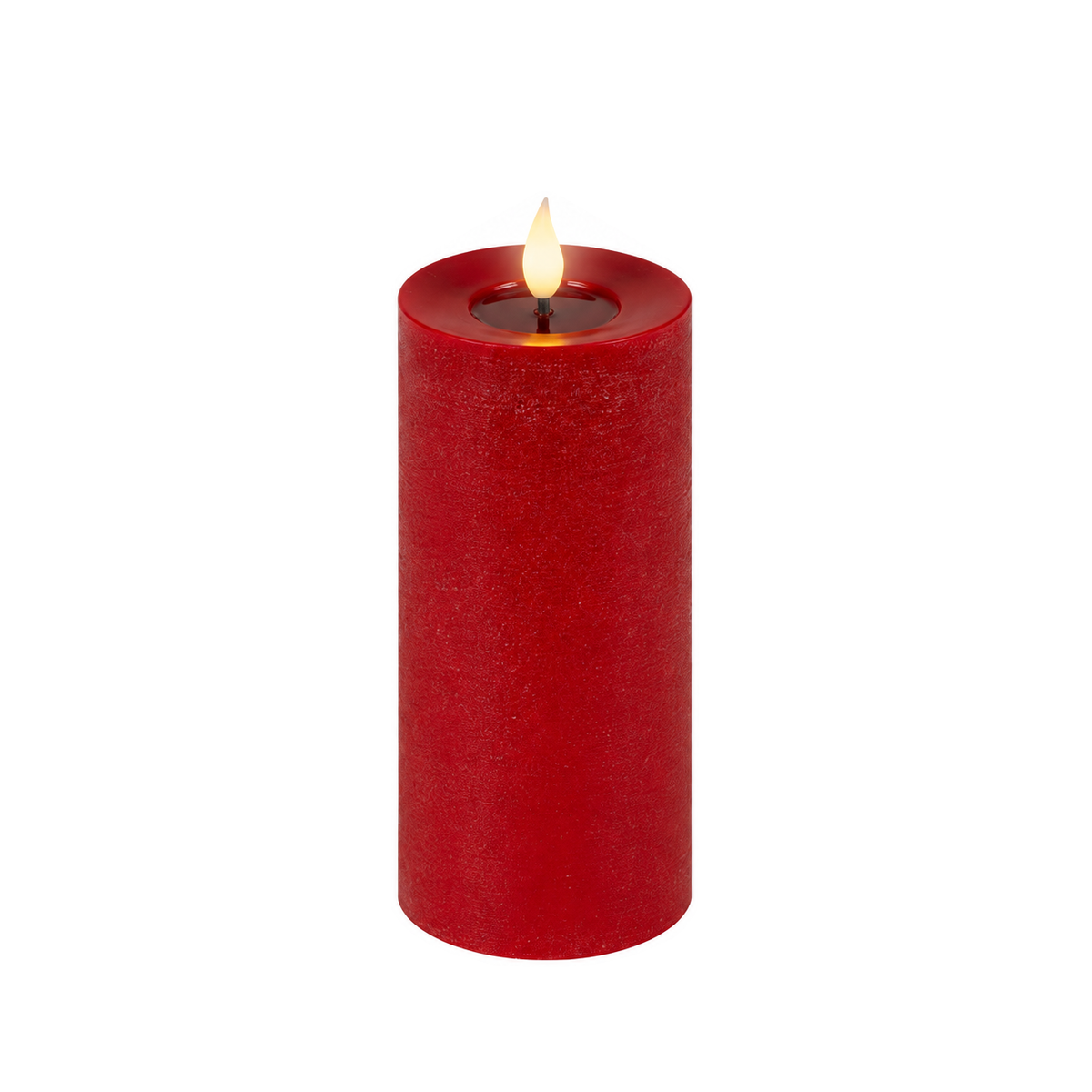 Ensemble de 3 bougies LED pilier – Rouge — Composant du lot : grande