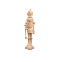 Soldat décoratif de Noël – Naturel et brun, couronne et sceptre