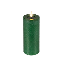 Ensemble de 3 bougies LED pilier – Vert — Composant du lot : grande